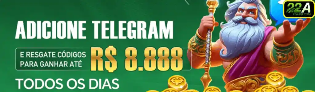 Bônus de R$8.888 exclusivo via Telegram 22A cassino